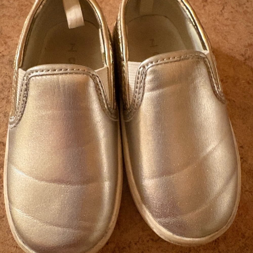Kids Silver Slip-On Shoes